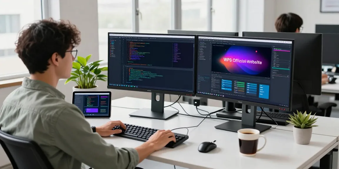 Dynamic software development workspace focusing on the WPS Official Website and modern coding practices.